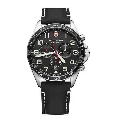 Pre-owned Victorinox Men's Fieldforce Black Dial Watch - 241852