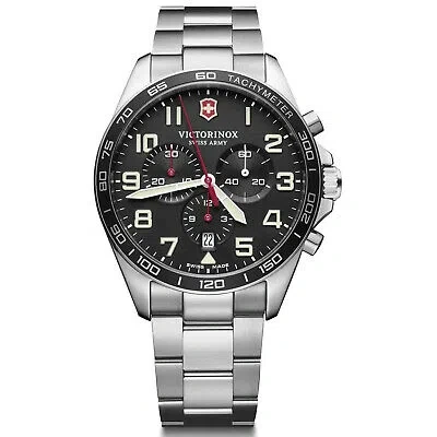 Pre-owned Victorinox Men's Fieldforce Black Dial Watch - 241855