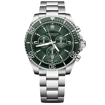 Pre-owned Victorinox Men's Maverick Green Dial Watch - 241946
