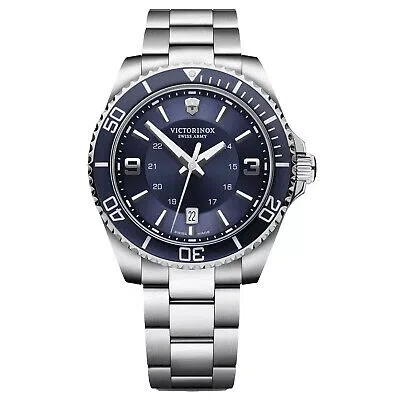 Pre-owned Victorinox Men's Maverick Large Blue Dial Watch - 242007