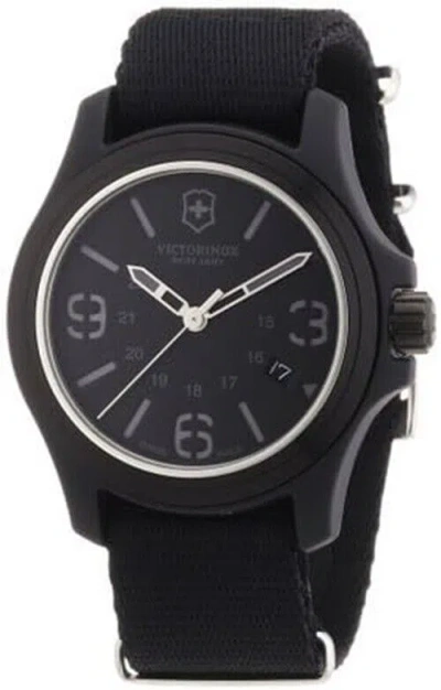 Pre-owned Victorinox Swiss Army 241517 Analog Quartz Black Dial Men's Watch Made Swiss F/s