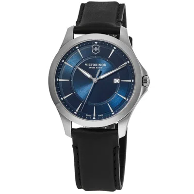 Victorinox Swiss Army Alliance Quartz Blue Dial Leather Strap Men's Watch 241906