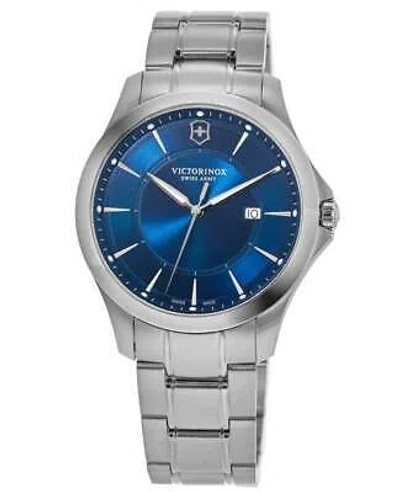 Pre-owned Victorinox Swiss Army Alliance Quartz Blue Dial Steel Men's Watch 241910