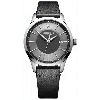 Victorinox Swiss Army Alliance Quartz Grey Dial Black Leather Strap Men's Watch 241804 In Grey