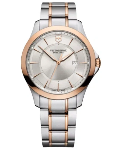 Pre-owned Victorinox Swiss Army Alliance Quartz White Dial Steel Men's Watch 241912