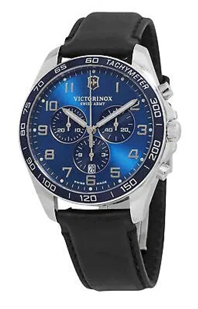 Pre-owned Victorinox Swiss Army Fieldforce Chronograph Blue Dial 241929 100m Mens Watch