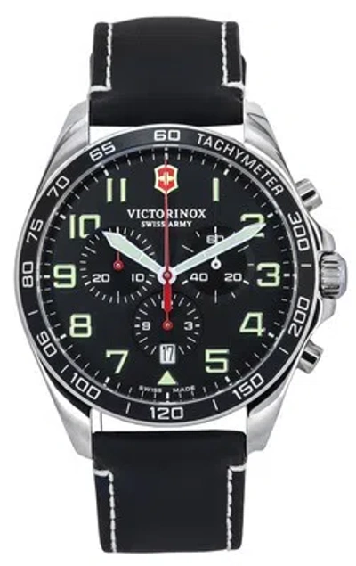 Pre-owned Victorinox Swiss Army Fieldforce Chronograph Tachymeter 241852 100m Mens Watch