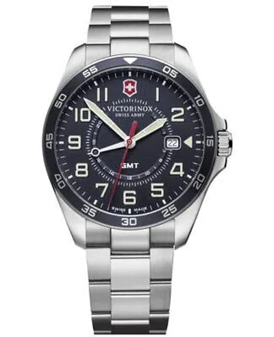 Pre-owned Victorinox Swiss Army Fieldforce Gmt Classic Blue Dial Men's Watch 241896
