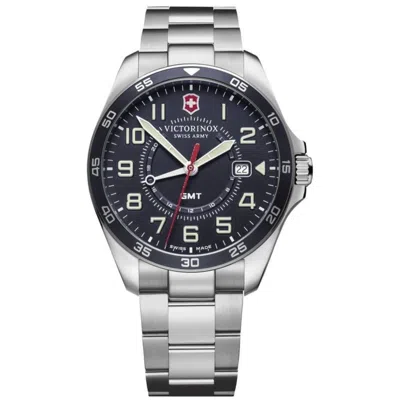 Victorinox Swiss Army Fieldforce Gmt Classic Blue Dial Stainless Steel Men's Watch 241896