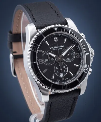 Pre-owned Victorinox Swiss Army Maverick 43mm Black Dial Chronograph 241864 Men's Watch