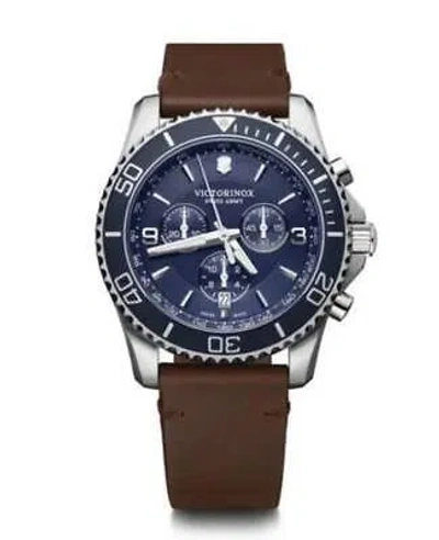 Pre-owned Victorinox Swiss Army Maverick Chronograph Quartz Blue Men's Watch 241865