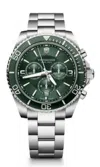 Victorinox Swiss Army Maverick Chronograph Quartz Green Dial Steel Men's Watch 241946 In Green