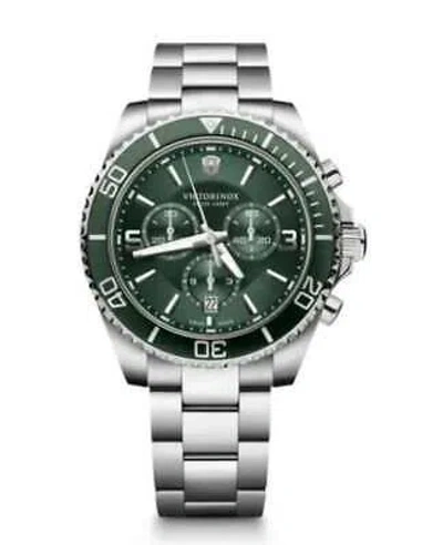 Pre-owned Victorinox Swiss Army Maverick Chronograph Quartz Green Men's Watch 241946