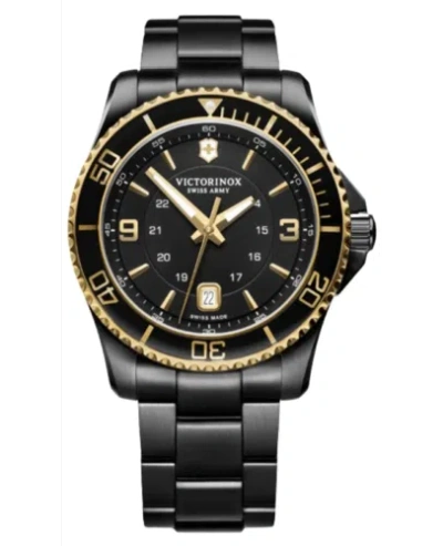 Pre-owned Victorinox Swiss Army Maverick Large Quartz Black Dial Men's Watch 241884