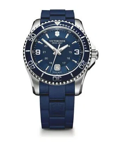 Pre-owned Victorinox Swiss Army Maverick Large Quartz Navy Blue Men's Watch 241603