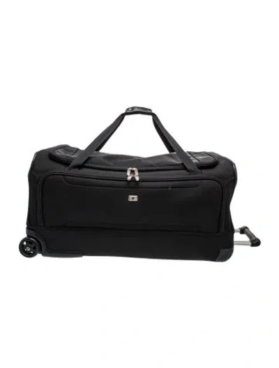 Pre-owned Victorinox Swiss Army Nylon Suitcase. In Black