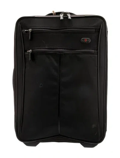 Pre-owned Victorinox Swiss Army Woven Nylon Soft Case Suitcase In Black