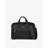 Victorinox Womens Mythic Deluxe Leather And Woven Briefcase Black In Black