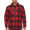 Victory Brawny Flannel Mens Midweight Shirt Jacket In Red