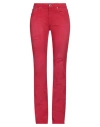 Victory Gate Woman Jeans Red Size 29 Cotton, Elastane In Red