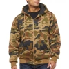 Victory Mens Fleece Hooded Midweight Jacket In Green