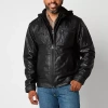 Victory Mens Leather Midweight Jacket In Black