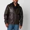 Victory Mens Leather Midweight Jacket In Brown
