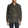 Victory Sherpa Lined Fleece Shirt Jacket In Green