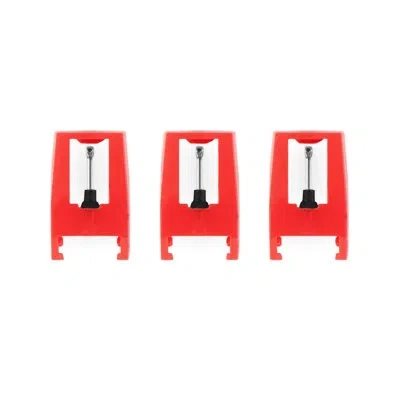 Victrola 3 Pack Turntable Replacement Needles For  Record Players In Red