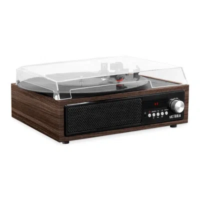 Victrola 3-in-1 Bluetooth Record Player With Built-in Speakers And 3-speed Turntable In Espresso