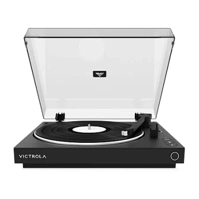 Victrola Automatic Record Player Turntable In Black