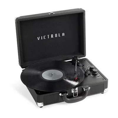 Victrola Journey+ Bluetooth Suitcase Record Player In Black