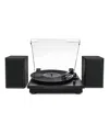 Victrola Montauk Bluetooth Turntable System With Bookshelf Speakers In Black