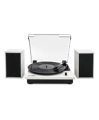 Victrola Montauk Bluetooth Turntable System With Bookshelf Speakers In Black