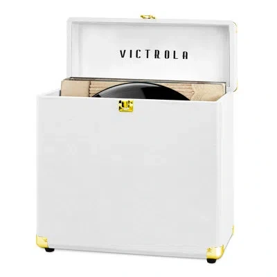 Victrola Storage Case For Vinyl Turntable Records In White