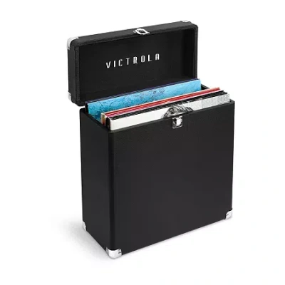 Victrola Vsc-20 Storage Case For Vinyl Turntable Records In Black
