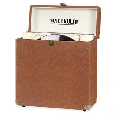 Victrola Vsc-20 Storage Case For Vinyl Turntable Records In Brown