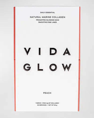 Vida Glow Peach Marine Collagen, 30 Servings In White