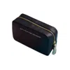 Vida Vida Black / Gold Black Leather Make-up Bag With Gold Tassel- Best Mum In The Universe In Multi