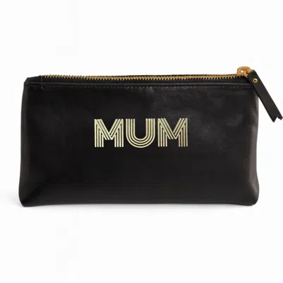 Vida Vida Black Mum Luxury Leather Cosmetic Bag