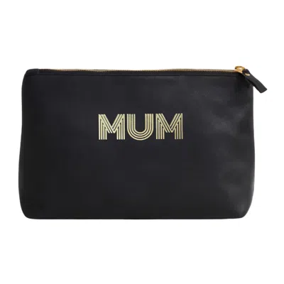 Vida Vida Black Mum Luxury Leather Wash Bag
