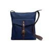 Vida Vida Blue Nylon & Leather Men's Messenger Bag - Navy In Blue