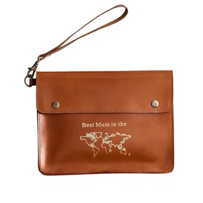 Vida Vida Brown Best Mum In The World Leather Travel Wallet