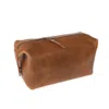 Vida Vida Brown Deluxe Tan Leather Wash Bag In Brown