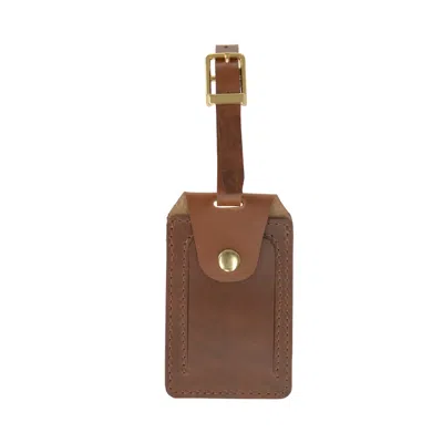 Vida Vida Brown Luxe Tan Leather Luggage Tag