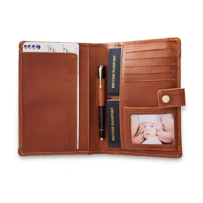 Vida Vida Brown Multi Passport Leather Travel Wallet