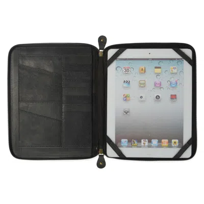 Vida Vida Classic Black Leather Ipad Organiser