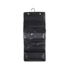 Vida Vida Hanging Black Leather Wash Bag. - Old Git In Black