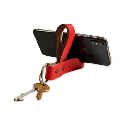 Vida Vida Leather Phone Stand Keyring - Red