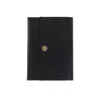 Vida Vida Luxe Black Leather Passport Holder In Black